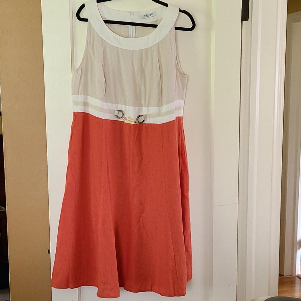 Italian linen shift dress